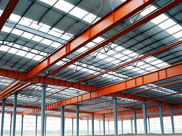 Industrial light steel warehouse with overhead  crane