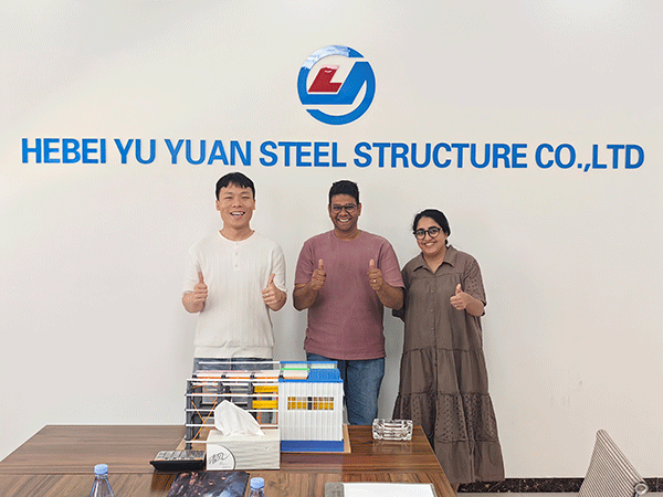 Client from Mauritius Visited Our Steel Structure Factory